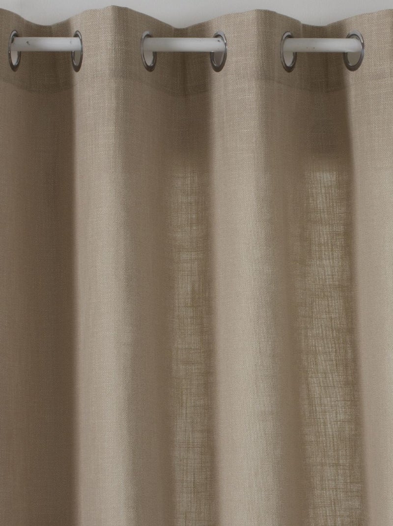 Lot de 2 rideaux à 8 œillets CLEM Beige - Kiabi