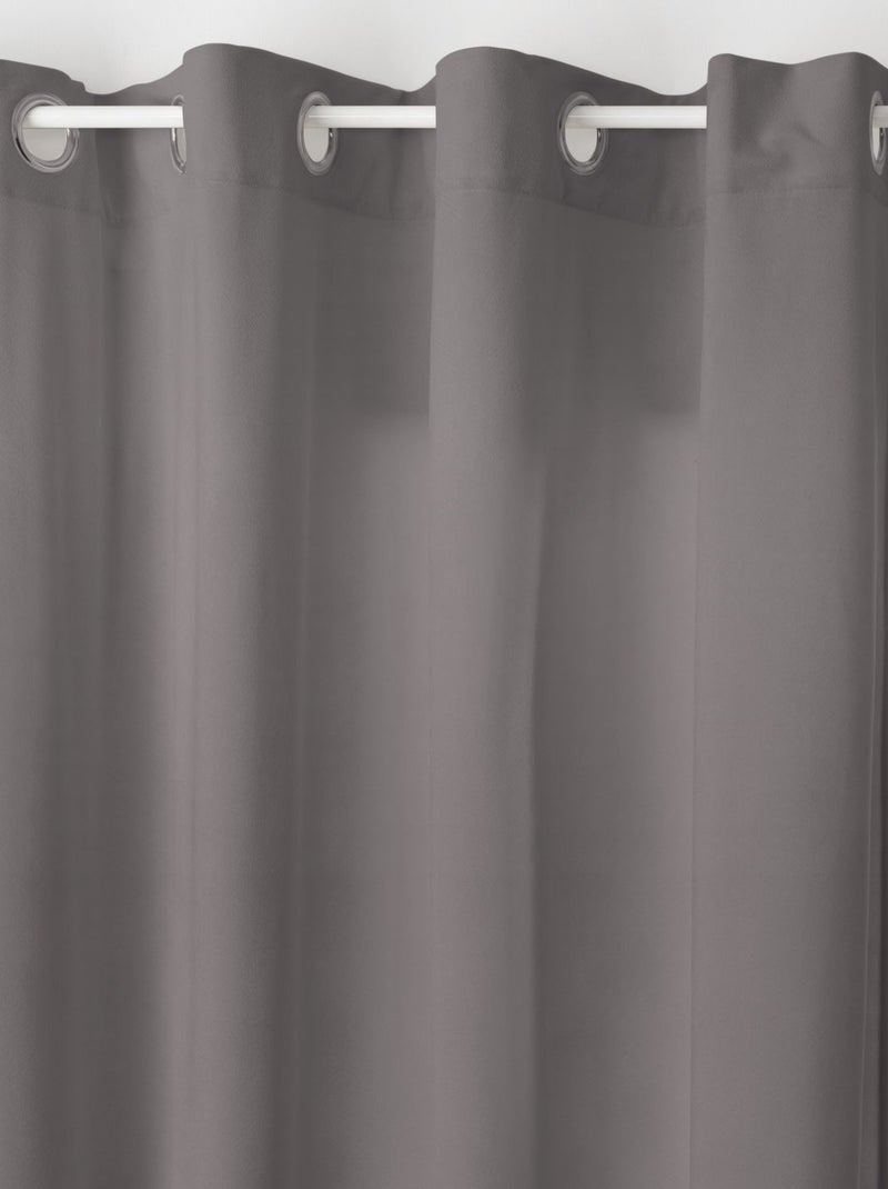 Lot de 2 rideaux à 8 œillets LILOU Gris foncé - Kiabi