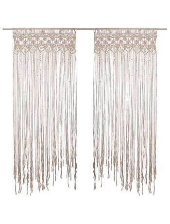 Lot de 2 Rideaux à fil détails macramé Rituality