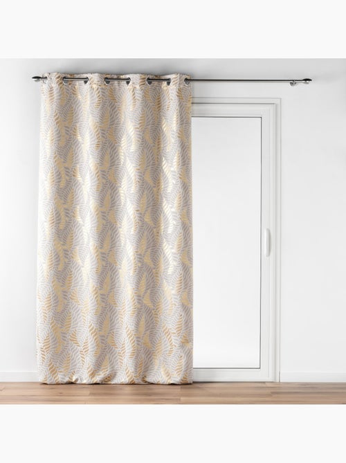 Lot de 2 Rideaux à occultant à oeillets Imprimé Métallisé Lyra - Kiabi
