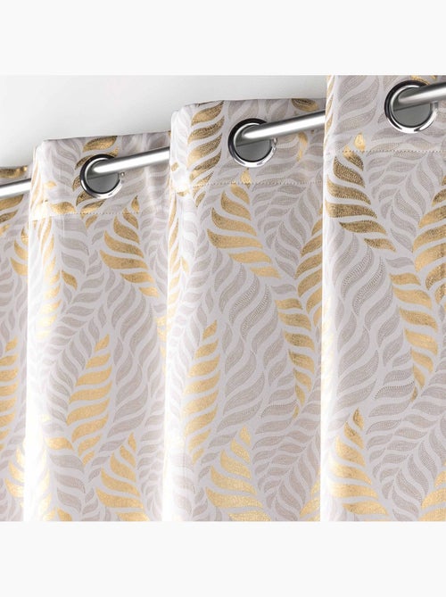 Lot de 2 Rideaux à occultant à oeillets Imprimé Métallisé Lyra - Kiabi