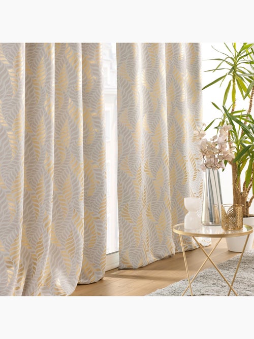 Lot de 2 Rideaux à occultant à oeillets Imprimé Métallisé Lyra - Kiabi