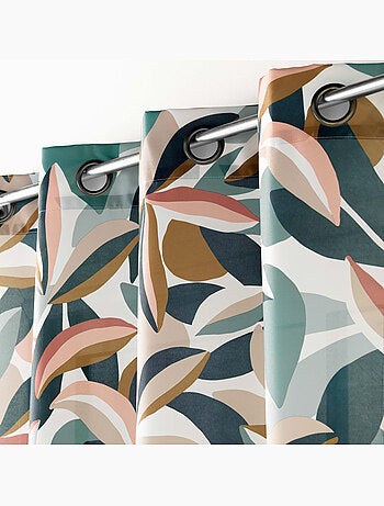 Lot de 2 rideaux à oeillets - Motif floral - Lavinia