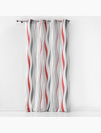 Lot de 2 Rideaux à œillets - Polyester imprimé - Ondulys
