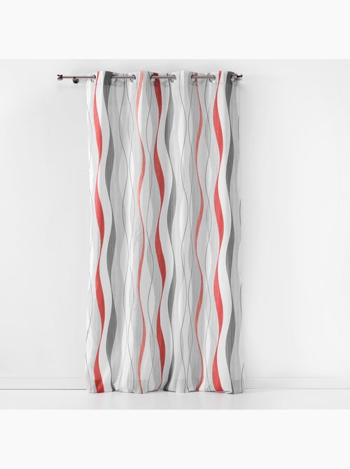 Lot de 2 Rideaux à œillets - Polyester imprimé - Ondulys - Kiabi