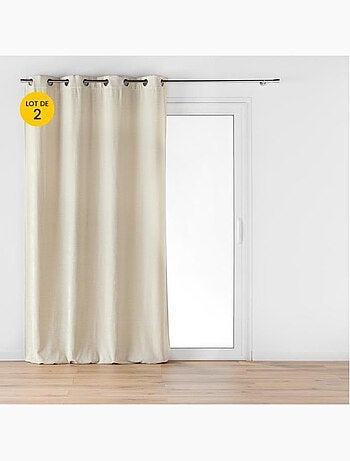 Lot de 2 Rideaux à œillets - Velours épais - Mika