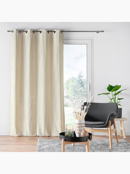 Lot de 2 Rideaux à œillets - Velours épais - Mika - Kiabi