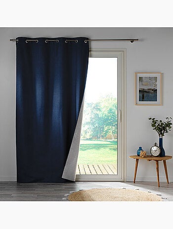 Lot de 2 rideaux à œillets 100% occultant thermique - Modèle Crépuscule