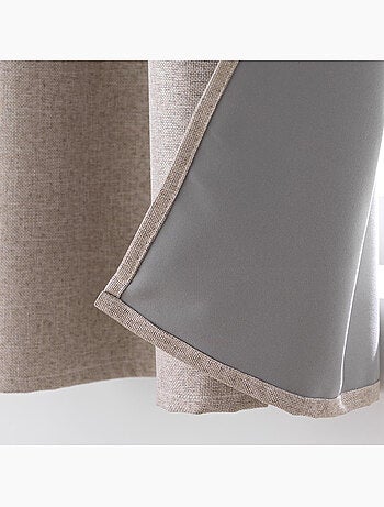 Lot de 2 rideaux à œillets 100% occultant thermique - Modèle Crépuscule