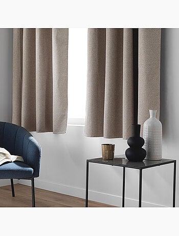 Lot de 2 rideaux à œillets 100% occultant thermique - Modèle Crépuscule