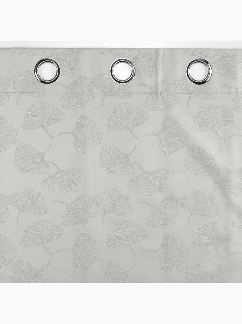 Lot de 2 Rideaux à oeillets 100% occultant/jacquard - Lunella Gris - Kiabi