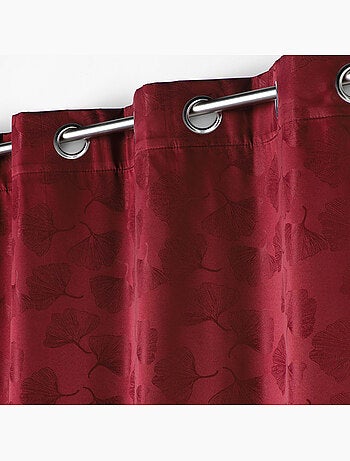 Lot de 2 Rideaux à oeillets 100% occultant/jacquard