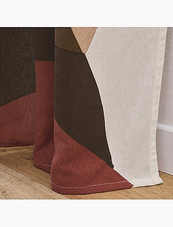 Lot de 2 rideaux à œillets 140 x 260 cm coton/polyester imprimé mouna