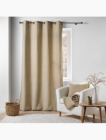 Lot de 2 Rideaux à Œillets – Bouclette Unie – Wooly