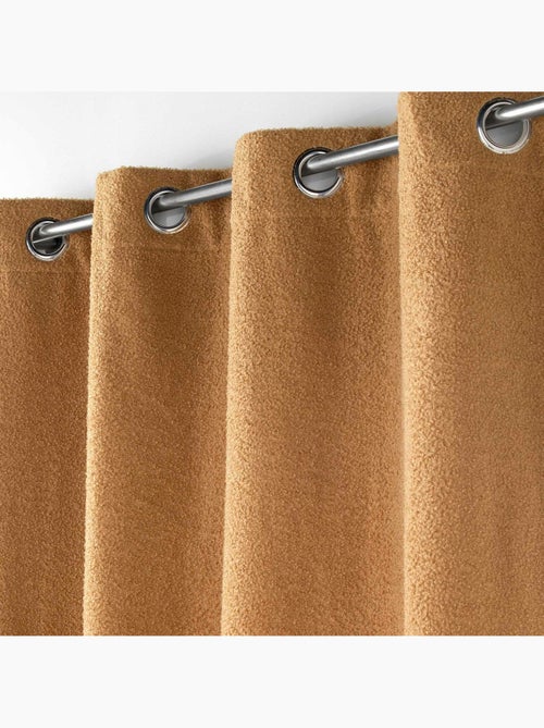 Lot de 2 Rideaux à Œillets – Bouclette Unie – Wooly - Kiabi