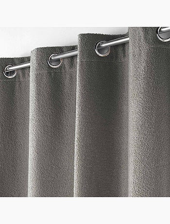 Lot de 2 Rideaux à Œillets – Bouclette Unie – Wooly