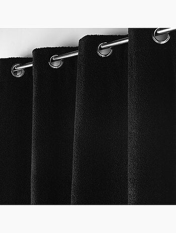 Lot de 2 Rideaux à Œillets – Bouclette Unie – Wooly