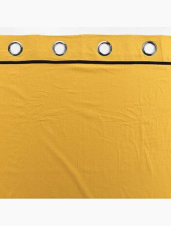 Lot de 2 rideaux à oeillets Coton lavé Linette