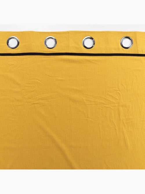 Lot de 2 rideaux à oeillets Coton lavé Linette - Kiabi