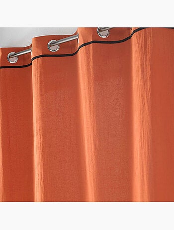 Lot de 2 rideaux à oeillets Coton lavé Linette