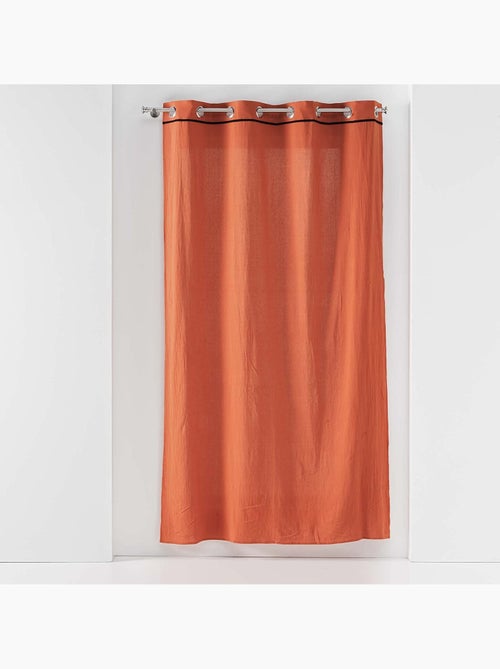 Lot de 2 rideaux à oeillets Coton lavé Linette - Kiabi