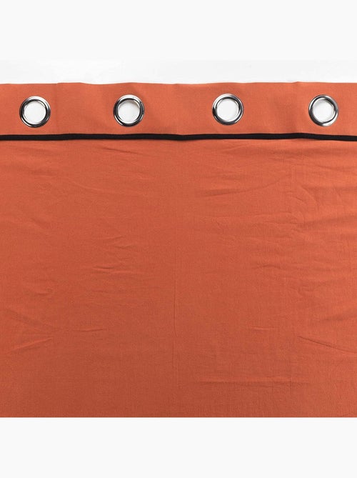 Lot de 2 rideaux à oeillets Coton lavé Linette - Kiabi