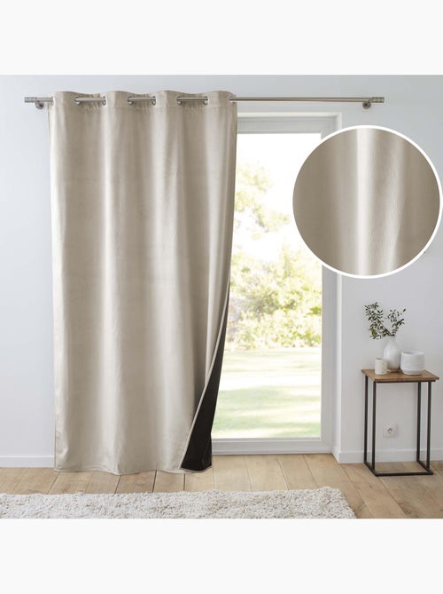Lot de 2 Rideaux à oeillets coupe froid 100% polyester - Kiabi