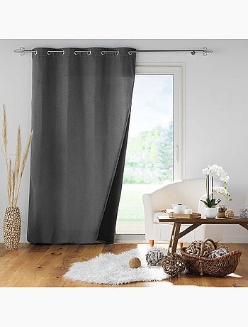 Lot de 2 Rideaux à oeillets doublé polaire isolant Jupiter