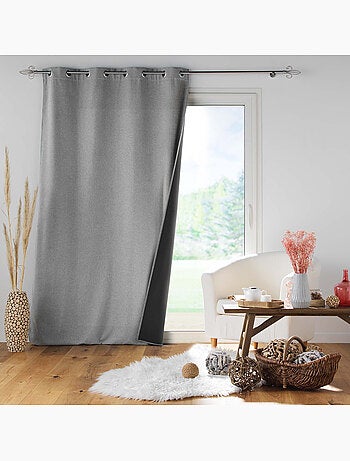 Lot de 2 Rideaux à oeillets doublé polaire isolant Jupiter