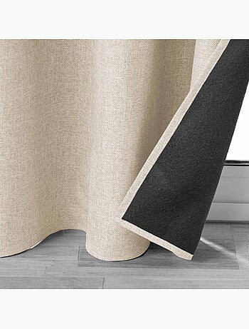 Lot de 2 Rideaux à oeillets doublé polaire isolant Jupiter