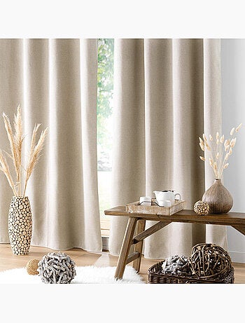 Lot de 2 Rideaux à oeillets doublé polaire isolant Jupiter