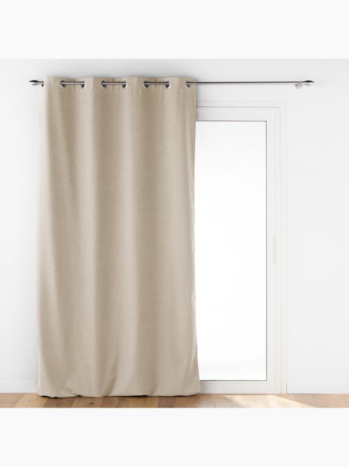Lot de 2 Rideaux à oeillets doublé polaire isolant Jupiter - Kiabi