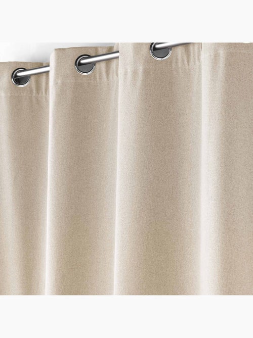 Lot de 2 Rideaux à oeillets doublé polaire isolant Jupiter - Kiabi