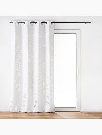 Lot de 2 Rideaux à Oeillets ECLAT, Occultant Imprimé Métallisé