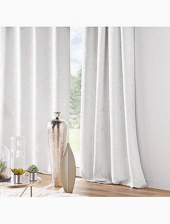 Lot de 2 Rideaux à Oeillets ECLAT, Occultant Imprimé Métallisé