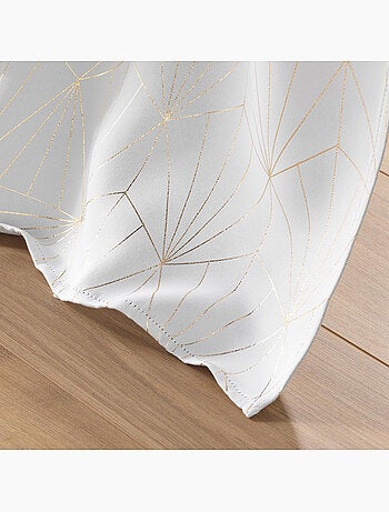 Lot de 2 Rideaux à Oeillets ECLAT, Occultant Imprimé Métallisé