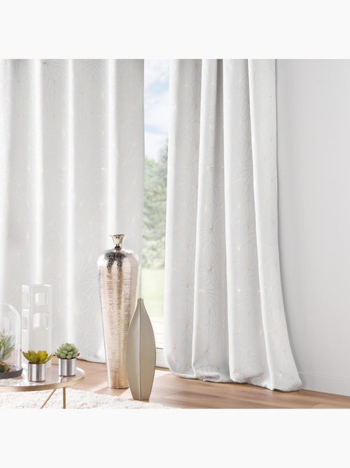 Lot de 2 Rideaux à Oeillets ECLAT, Occultant Imprimé Métallisé - Kiabi