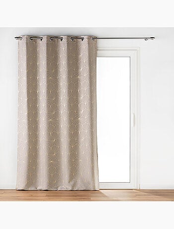 Lot de 2 Rideaux à Oeillets ECLAT, Occultant Imprimé Métallisé