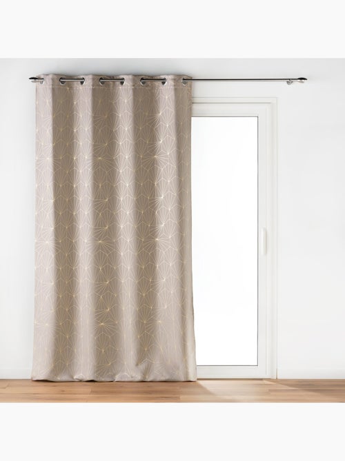 Lot de 2 Rideaux à Oeillets ECLAT, Occultant Imprimé Métallisé - Kiabi