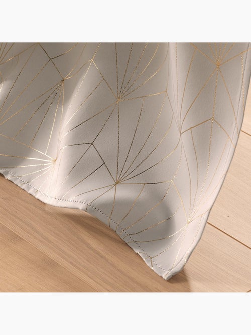 Lot de 2 Rideaux à Oeillets ECLAT, Occultant Imprimé Métallisé - Kiabi