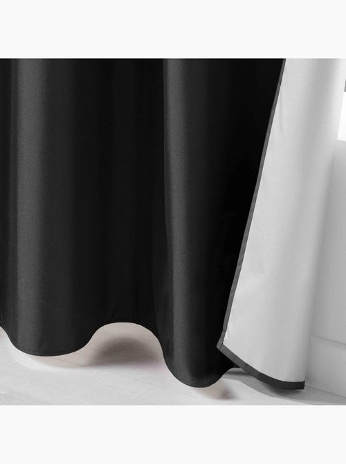 Lot de 2 rideaux  à œillets isolant thermique Icemount Noir 140 x 260 cm - dos en polyuréthane - Kiabi