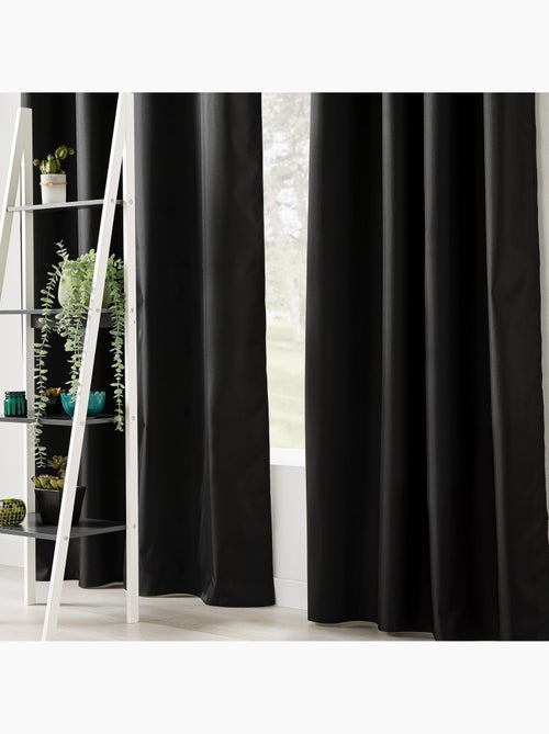 Lot de 2 rideaux  à œillets isolant thermique Icemount Noir 140 x 260 cm - dos en polyuréthane - Kiabi