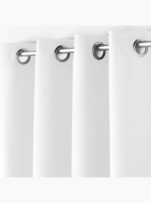 Lot de 2 Rideaux à Œillets Métal – Essentiel - Kiabi Lot de 2 Rideaux à Œillets Métal – Essentiel - Kiabi