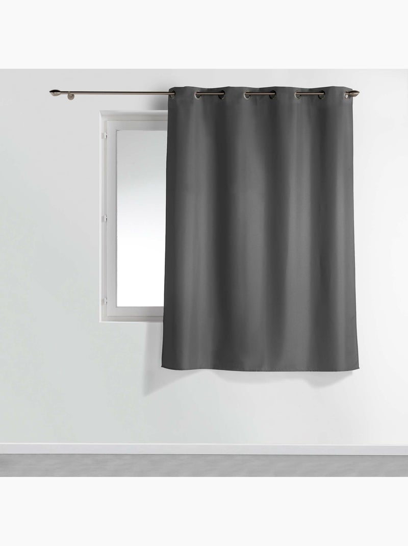 Lot de 2 Rideaux à Œillets Métal – Essentiel Gris béton - Kiabi