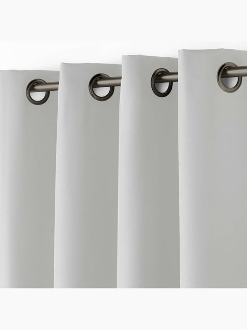 Lot de 2 Rideaux à Œillets Métal – Essentiel - Kiabi Lot de 2 Rideaux à Œillets Métal – Essentiel - Kiabi