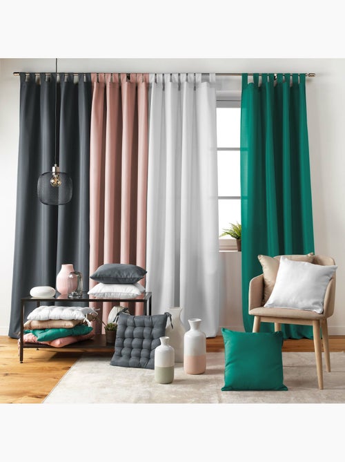 Lot de 2 Rideaux à Œillets Métal – Essentiel - Kiabi