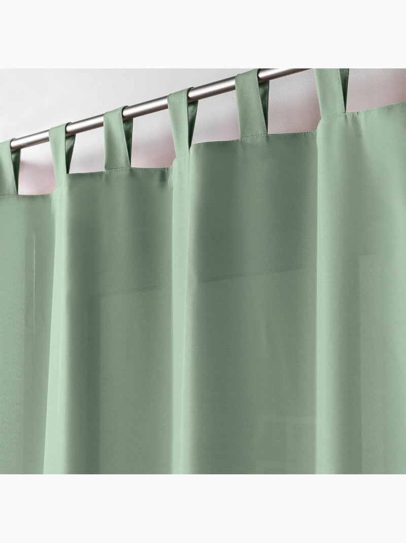 Lot de 2 Rideaux à Œillets Métal – Essentiel Vert Sauge - Kiabi