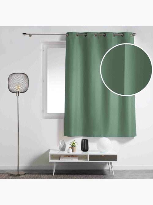 Lot de 2 rideaux à œillets petite hauteur – Polyester uni Epure - Kiabi