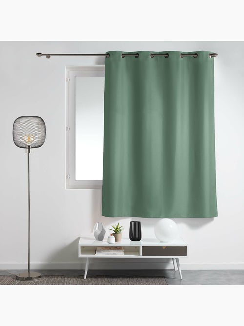 Lot de 2 rideaux à œillets petite hauteur – Polyester uni Epure - Kiabi