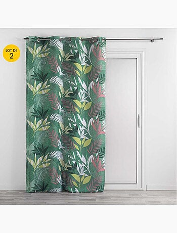 Lot de 2 rideaux à œillets – Polyester imprimé Assana